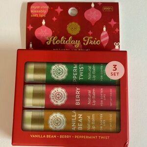 Woolzies Natural Lip Balms Vanilla Bean, Berry, Peppermint Twist, New In Box